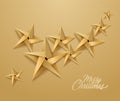 Vector origami paper christmas holiday star Royalty Free Stock Photo