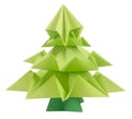 Origami Christmas tree Royalty Free Stock Photo