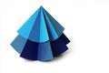 Origami Christmas tree paper isolate. Royalty Free Stock Photo