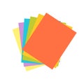 Origami colored paper abstract icon craft symbol art creative decoration material sheet stack and backdrop bright