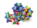 Origami colorful flowers