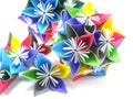 Origami colorful flowers