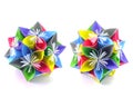 Origami colorful flowers