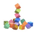 Origami Columbus Tower, varicolored cubes Royalty Free Stock Photo