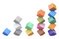 Origami Columbus Towers, varicolored cubes Royalty Free Stock Photo