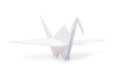 Origami crane isolated over white
