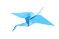 Origami crane isolated over white Royalty Free Stock Photo