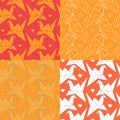 Origami cranes. Seamless and geometric pattern
