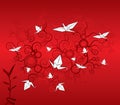 Origami cranes wallpaper