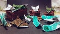 Origami crickets, frogs and flies