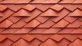 Abstract Terra Cotta Roof Surface: Modern Geometric Design In Paper