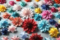 Origami Dahlia Flower Generated Ai Royalty Free Stock Photo