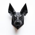 Origami Dobermann Pinscher: Intricate Paper Art Of A Black Dog