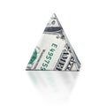 Origami dollar pyramid