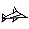 Origami dolphin icon outline vector. Geometric animal