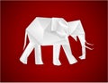 Origami elephant. Royalty Free Stock Photo