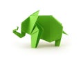 Origami elephant Royalty Free Stock Photo