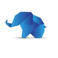 Origami elephant background