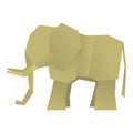 Origami elephant icon, cartoon style Royalty Free Stock Photo