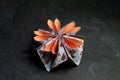 Origami Flower Blossom - Paper Art on Textured Background