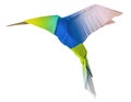 Origami flying hummingbird Royalty Free Stock Photo