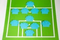 Origami football formation tactics Royalty Free Stock Photo