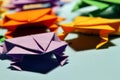 Origami frogs Royalty Free Stock Photo