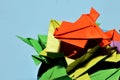 Origami frogs Royalty Free Stock Photo