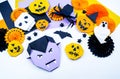 Origami Halloween. Copy spase. White background