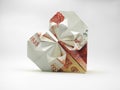 Origami heart of five thousand ruble Royalty Free Stock Photo