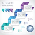 Origami infographics business template