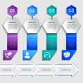 Origami infographics service template