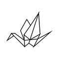 origami kid leisure line icon vector illustration