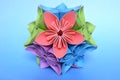 Origami kusudama flower ball