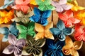 Origami kusudama flowers