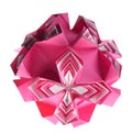 Origami kusudama pink box