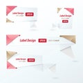 Origami label design, love style