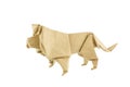 Origami lion recycle paper