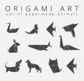 Origami Logo Design Template Inspiration, Vector Illustration, Paper made animal illustration. stylized animal vector