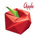 Origami (low poly) apple (+EPS 10)