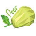 Origami (low poly) pear (+EPS 10)