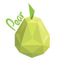 Origami (low poly) pear (+EPS 10)