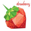 Origami (low poly) strawberry (+EPS 10)