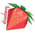 Origami (low poly) strawberry (+EPS 10)