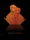 Origami monkey