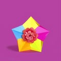 Origami multicolored star