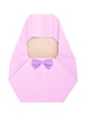 Origami newborn in pink Swaddle