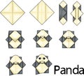 Origami panda Royalty Free Stock Photo