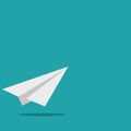 Origami paper airplane on white background. vector illustration Royalty Free Stock Photo