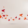 Origami paper bird on abstract background Royalty Free Stock Photo